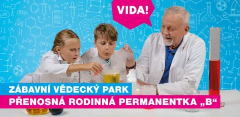Přenosná rodinná permanentka typu „B“ – 5 vstupů (1 dospělý a max. 3 děti)